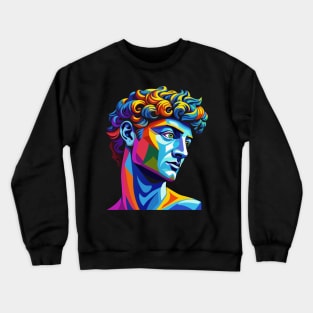 Head of Michelangelo's David in pop art style Crewneck Sweatshirt